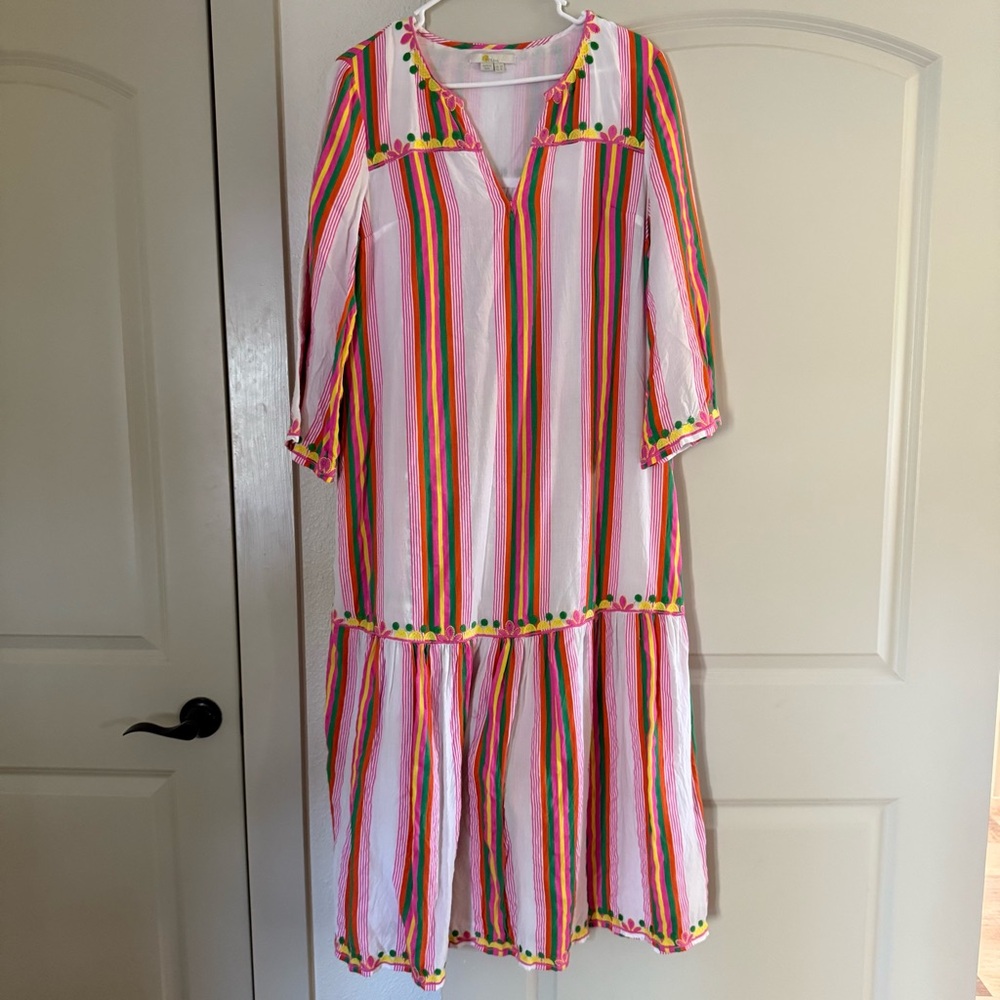 Boden Multicolor Striped Maxi Dress